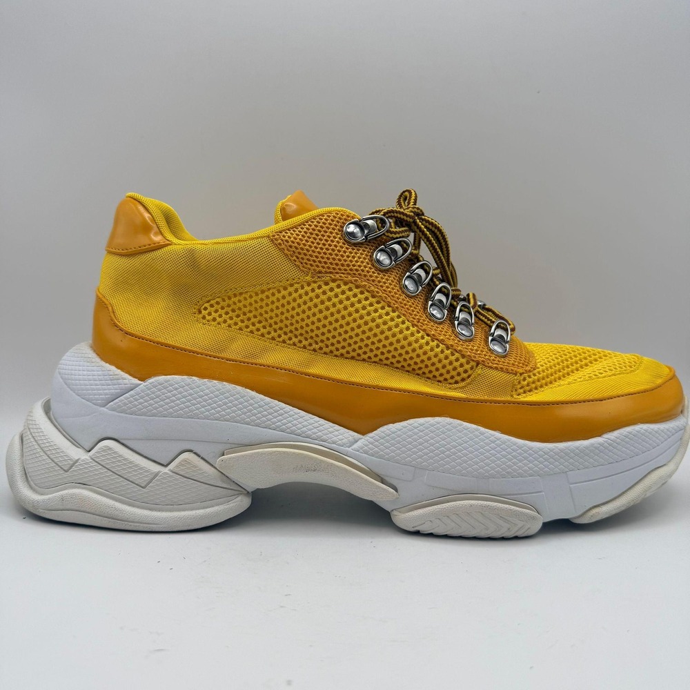 Jeffrey Campbell Lo-Fi Yellow Chunky Platform Sneakers Mens Streetwear Shoes